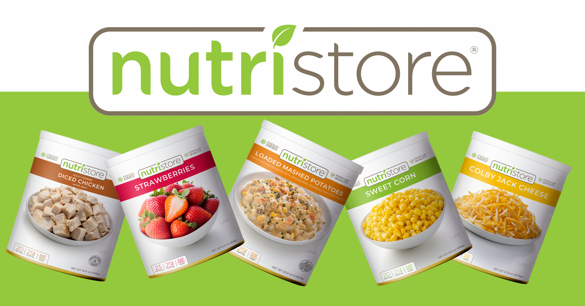 Nutristore Foods | Premium Freeze-Dried Emergency Food