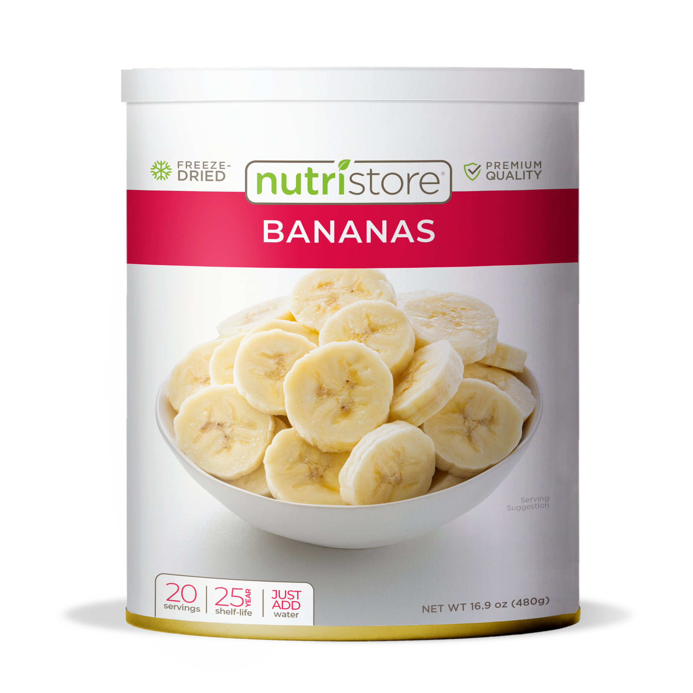 Nature's All Foods Organic Freeze Dried  Bananas - 2.5 oz pouch