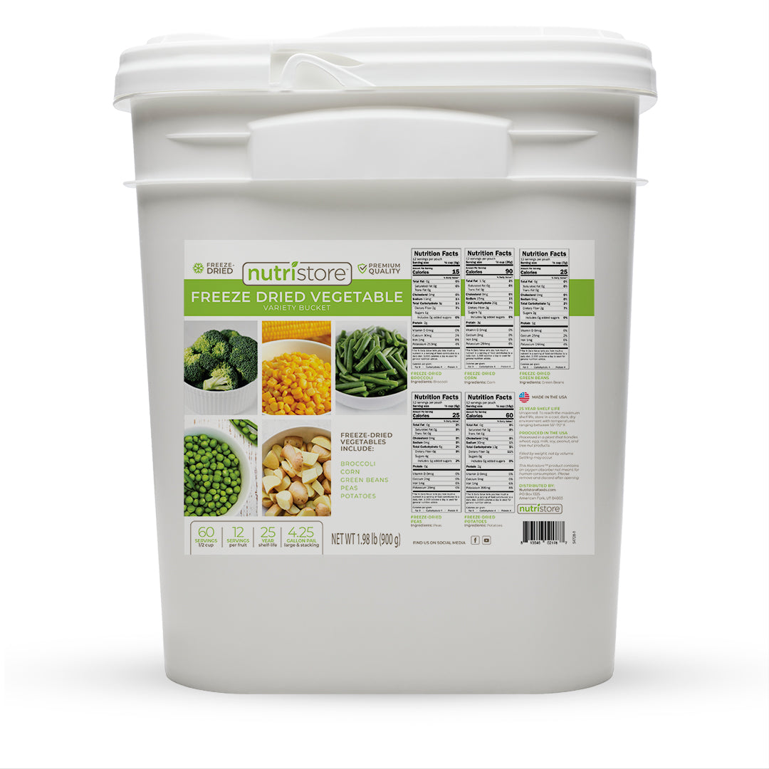 Freeze Dried Vegetable Variety Bucket