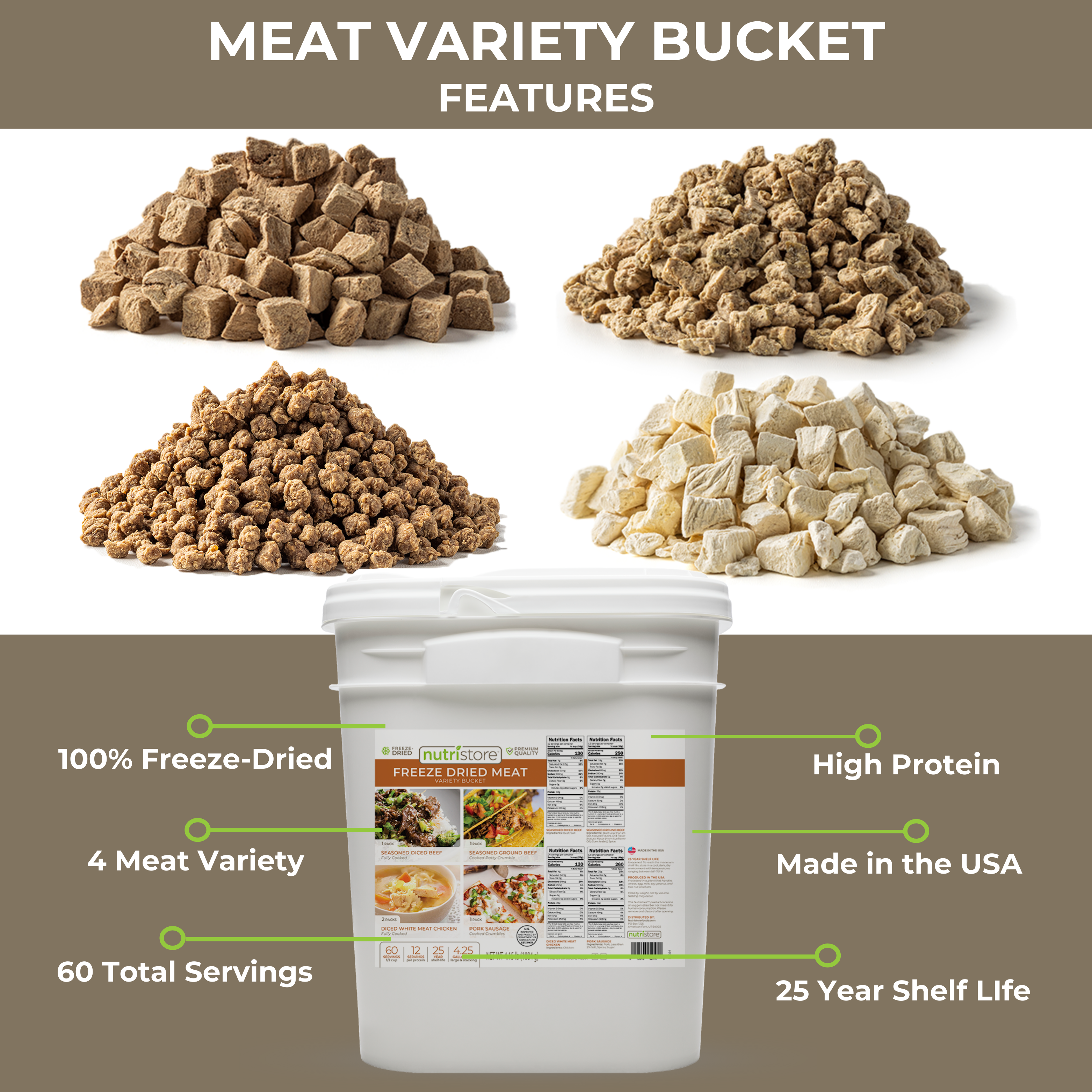 Freeze Dried Meat Variety Bucket