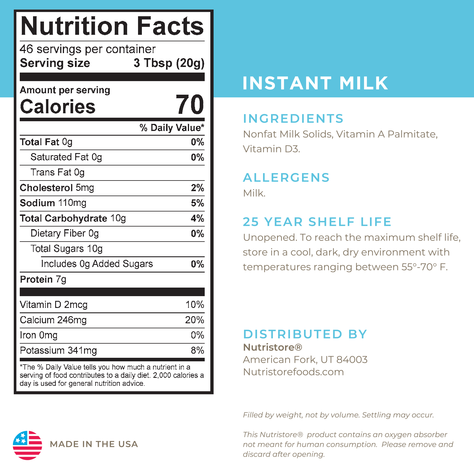 Instant Milk Skim 4 Pack CLEARANCE Nutristore Foods instant-milk-skim-4-pack-clearance-nutristore-foods