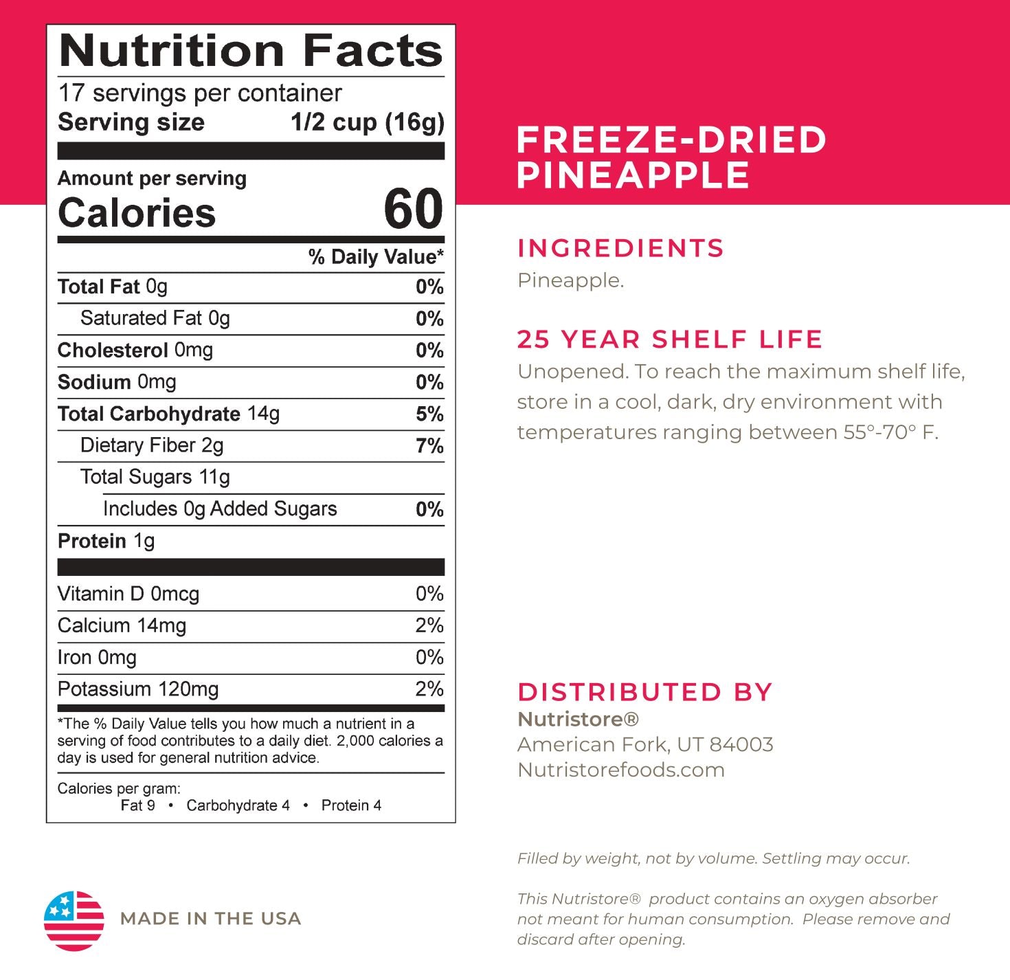 Pineapple Freeze Dried - #10 Can