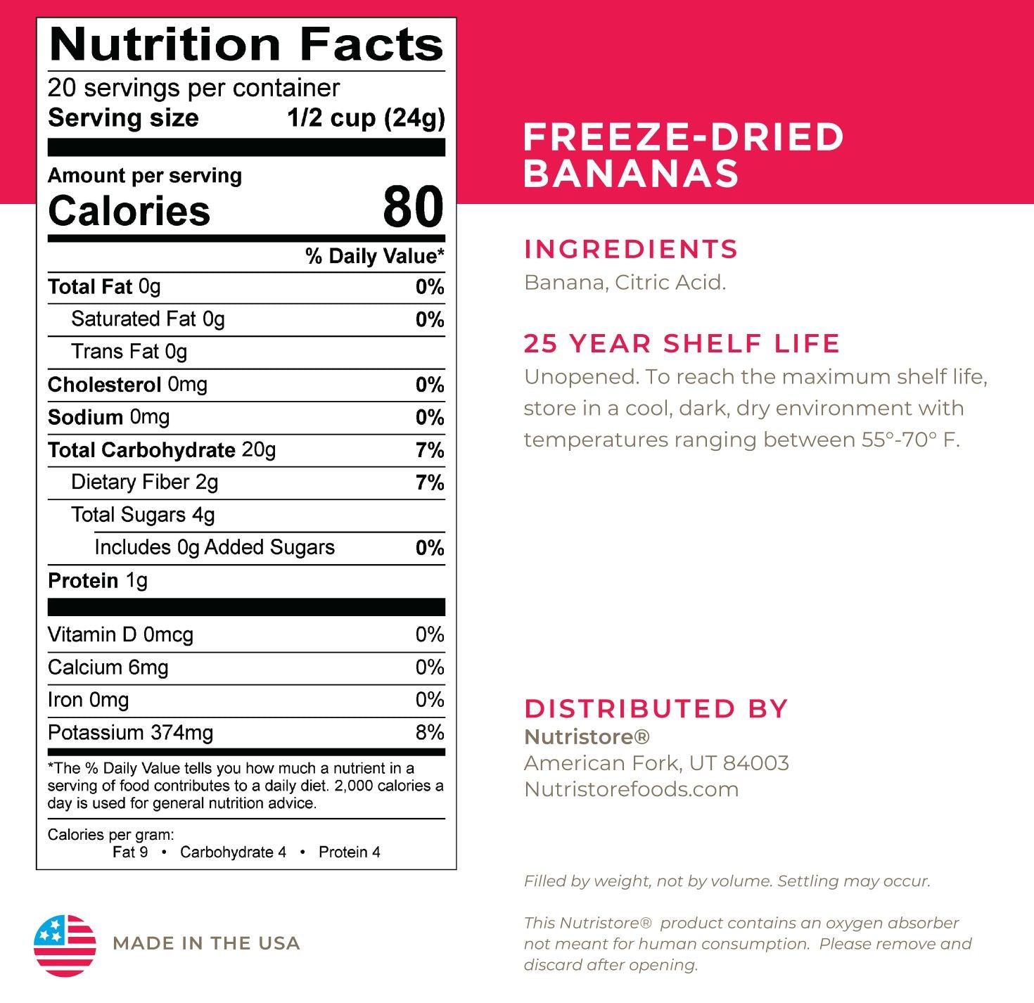 Freeze Dried Bananas at  - free shipping $99+