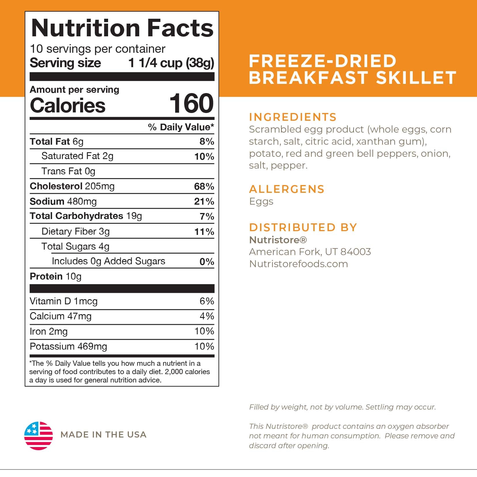 Breakfast Skillet Freeze Dried - #10 Can