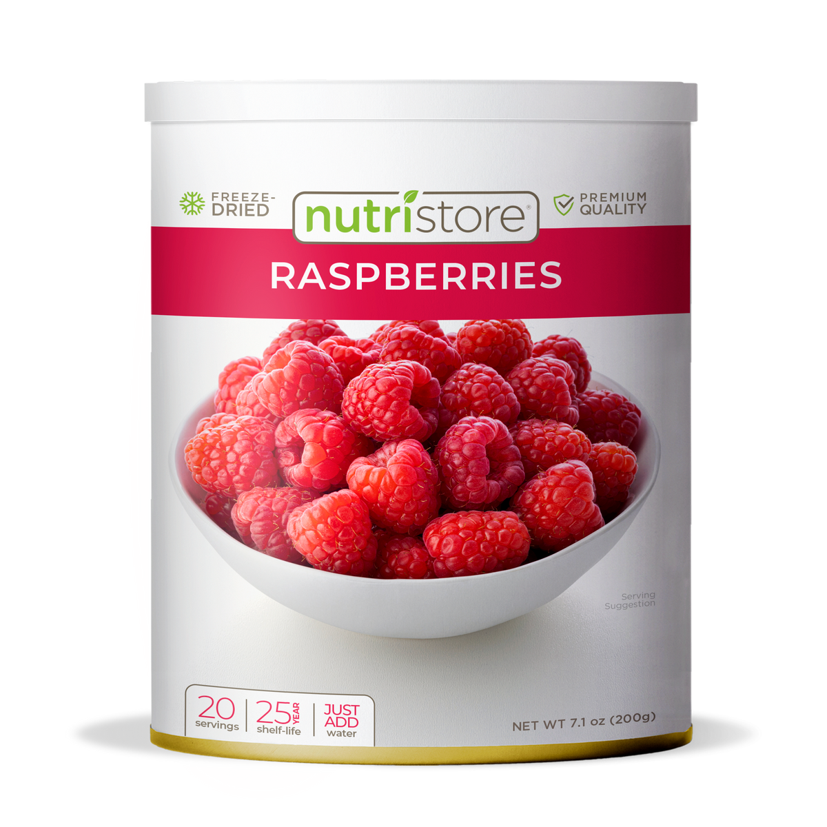 Raspberries Freeze Dried 10 Can 25 Year ShelfLife Made in USA