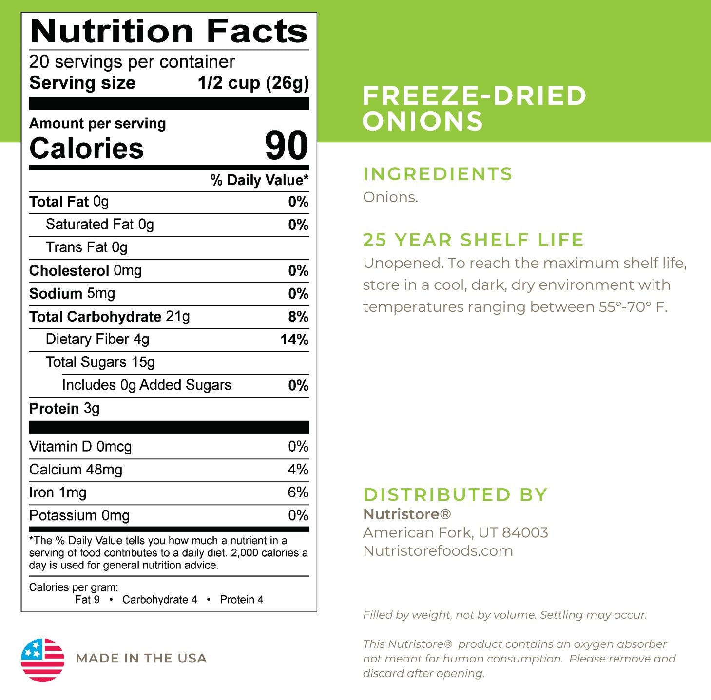Onions Freeze Dried - #10 Can