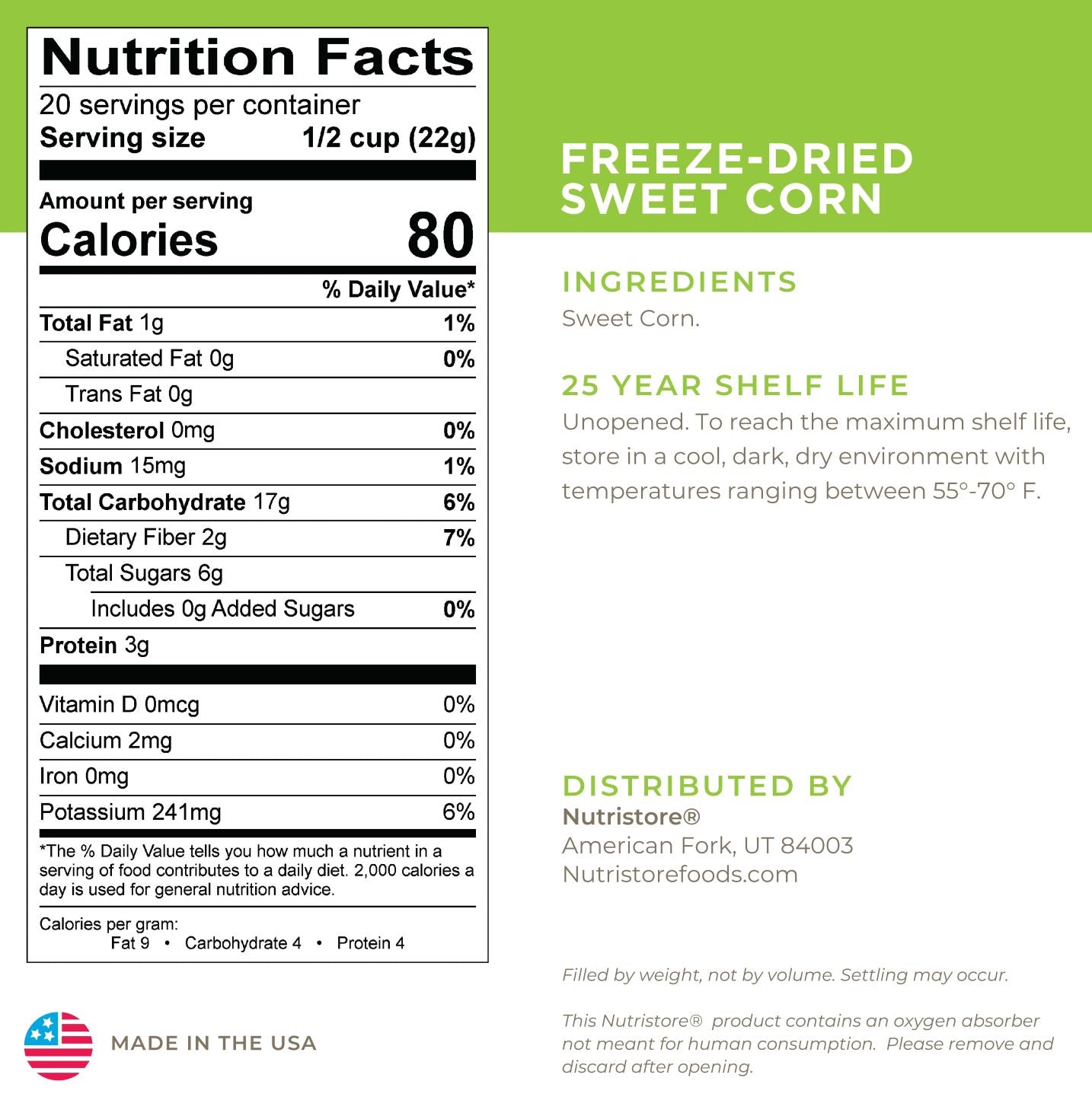 Corn Freeze Dried 6 Pack - CLEARANCE