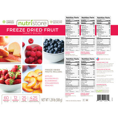 Freeze Dried Fruit Variety Bucket